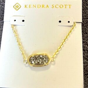 NWT Kendra Scott Elisa Gold platinum drusy bracelet